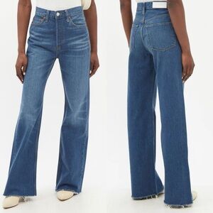 Re/Done Blue Wide Leg Jeans
